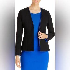 HUGO BOSS
 $545 Hugo Boss Women's "Javita" Black One Button
Blazer US 8 FR 42